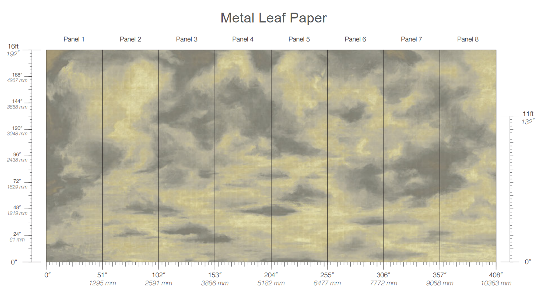 Calico: Atmosphere Mural Wallpaper in 
Solstice.