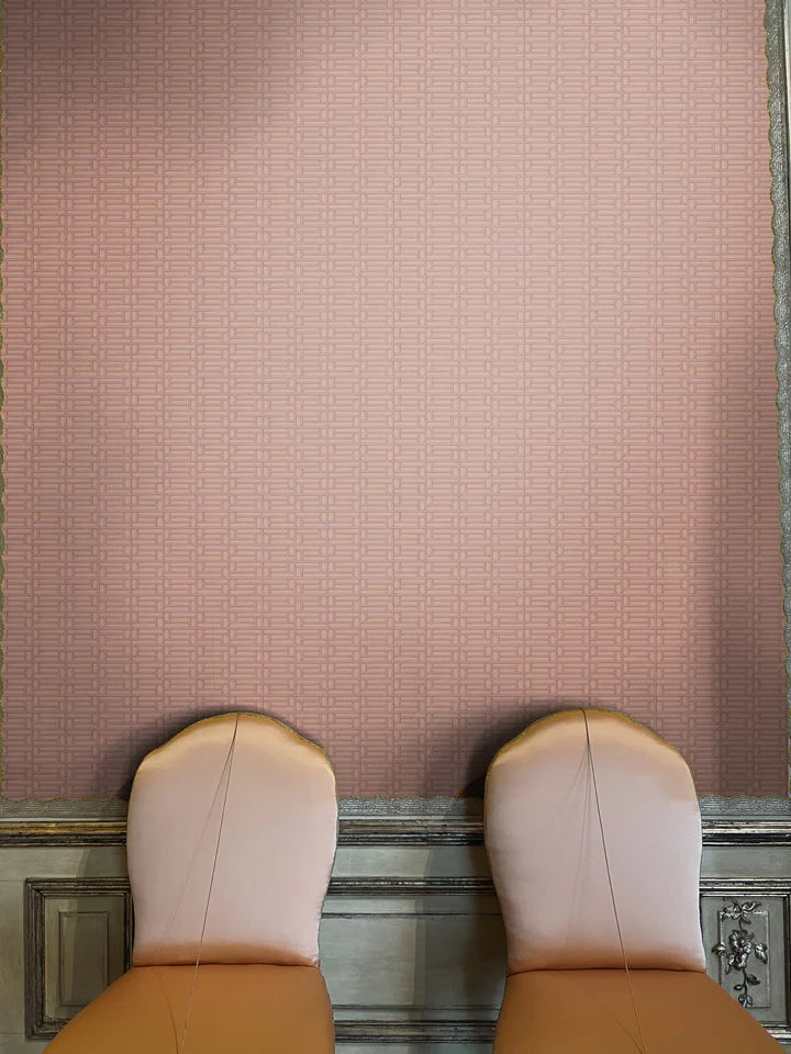 Papier: Lattice Maximal Wallpaper in Rose Taupe