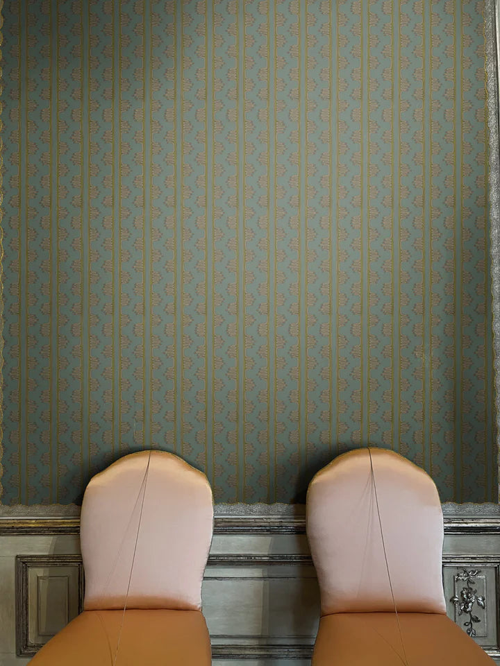 Papier:  Ritz Maximal Wallpaper in Steel Plate