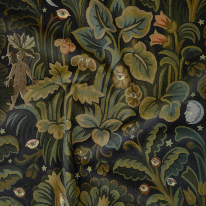 Moon Garden Velvet Fabric